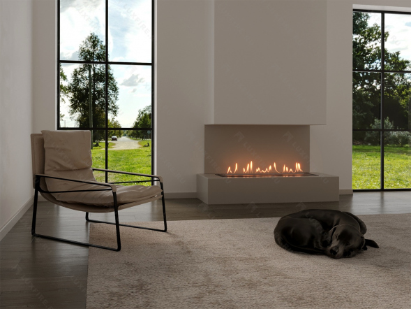 Автоматический биокамин Lux Fire Smart Flame 600 RC INOX