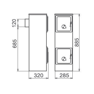 Отопительная печь Kerpen 2U4P - Thorma