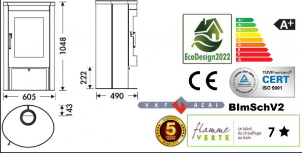 Печь-камин PANADERO OVAL 1 STONE EcoDesign