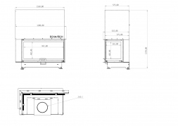 Каминная топка угловая 110 R C Echa-Tech