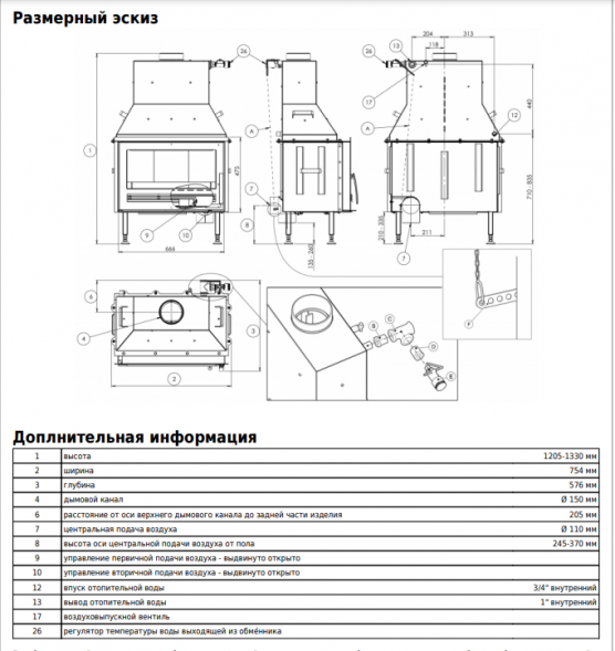 Топка ABX Oxford 10, с теплообменником