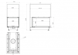 Каминная топка EPI 60 x 90 Echa-Tech